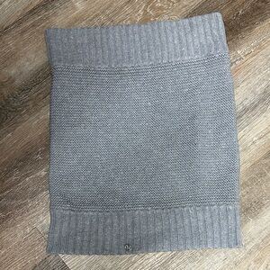 Gray Knit Infinity Scarf